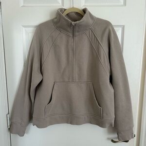 Danskin Beige Half Zip-Up Pullover